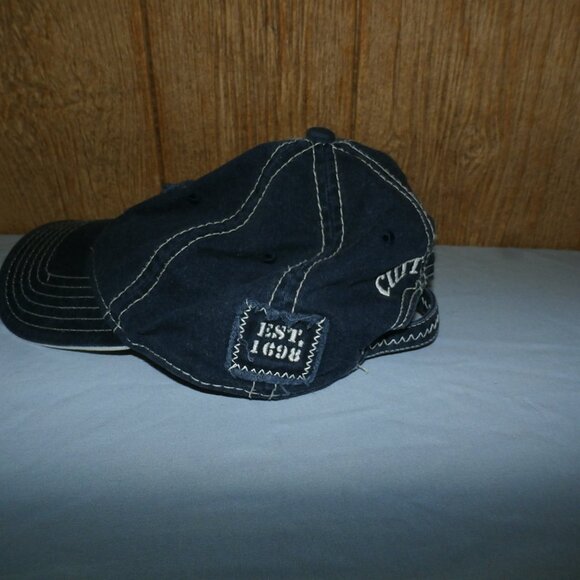 Authentic Cutty Sark Blended Scotch Whisky Men's Blue Denim Logo Baseball Hat - Picture 3 of 11